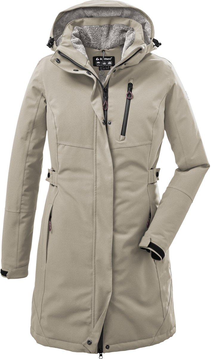 Killtec KOW 165 Women Parka - Winterjas - Dames - Light Taupe - Maat 42