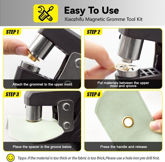 CHRI Profi oogtangset met 520 ogen ( 10mm) Magnetische oogtang uit gehard staal Oogtang voor plannen, PVC-banners, karton, leer, riemen, luifels, stoffen (10mm oogtang CHRI Profi oogtangset met 520 ogen ( 10mm) Magnetische oogtang uit gehard staal Oogtang voor plannen, PVC-banners, karton, leer, riemen, luifels, stoffen (10mm oogtang