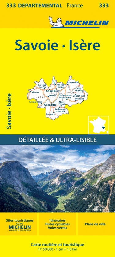 Michelin 333 Wegenkaart Isere,Savoie - cover