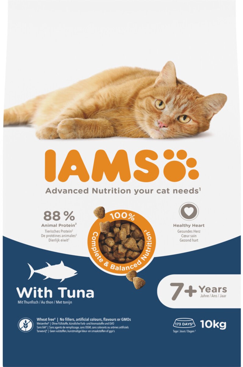 IAMS IAMS Cat Senior 7+ Kattenvoer Tuna - 10 kg