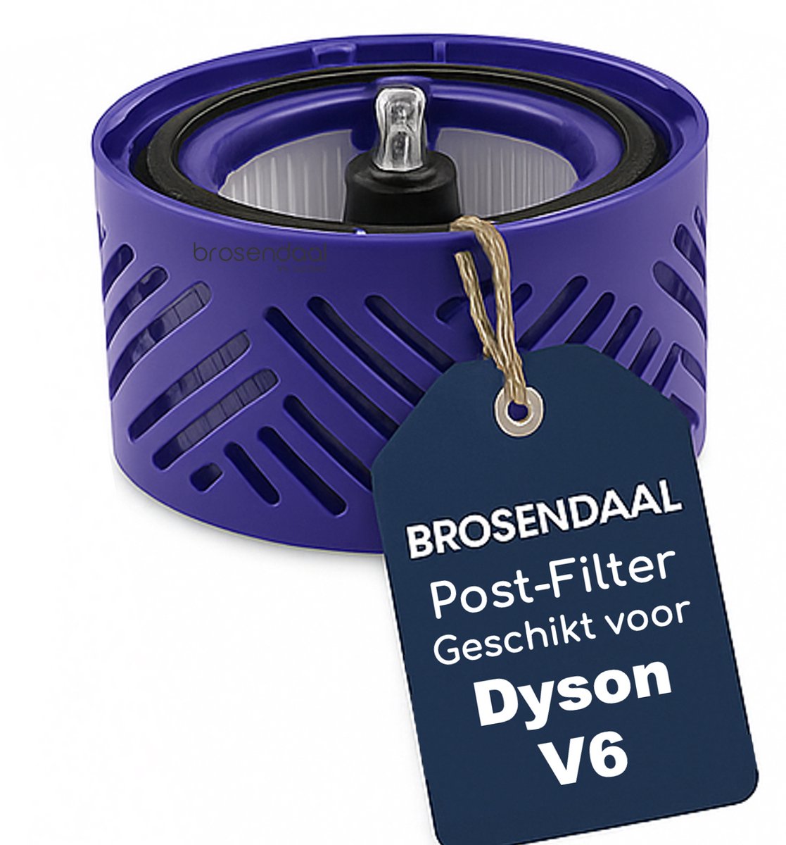 Brosendaal Dyson V6 Postfilter - Geschikt voor Dyson V6 Steelstofzuiger - SV03 SV05 SV06 SV07 - Wasbaar HEPA Filter - Vervangingsfilter