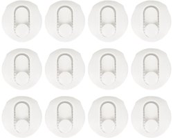 Dekbedclips - 12 Stuks - Klemmen - ABS - Kunststof - Knijpers - Met 2 opbergkoffers - Dekbedovertrek clips - Dekbedknijpers - Dekbedclip - Voor lakens, gordijnen, sokken, handdoeken enz - 4.5*2 cm - Wit
