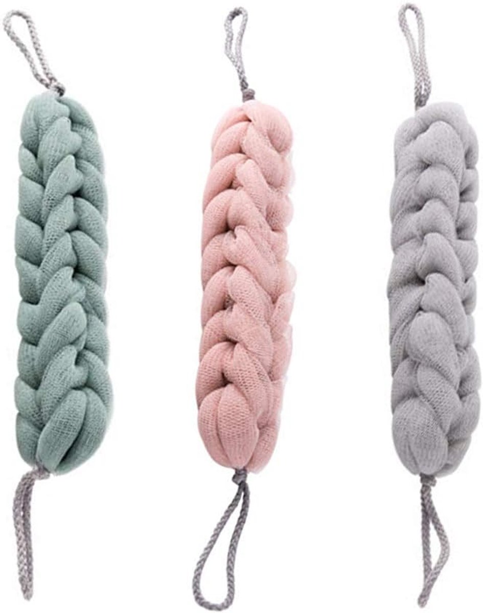 Mmgoqqt-Badspons-Douchespons-Badbal-Douche rugreiniger-Zeepspons-Massagespons (3-pack)
