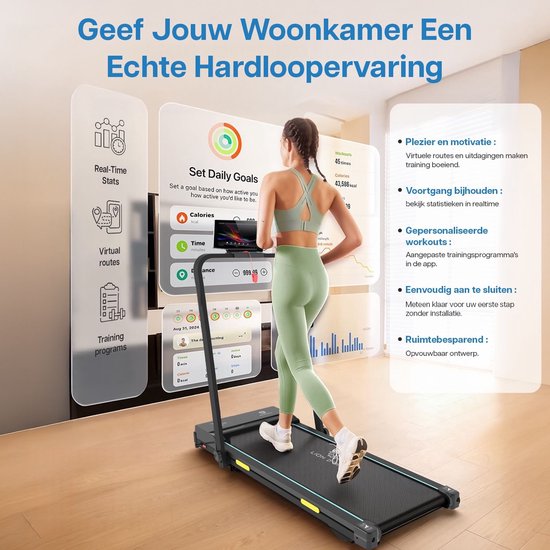 Loopband 4-in-1 - Helling Tot 12 km/u - Sportief Thuis Gebruik
