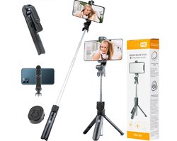 Studio ME 3 in 1 Selfie Stick Tripod - Selfiestick Universeel - Foto en Video - Bluetooth Afstandsbediening - Telefoonhouder - Telefoon statief
