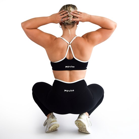 Sportlegging dames - Sportbroek dames - Sportkleding dames - High waist shaping fit - Squat-proof & seamless - Fitness & yoga legging - Impulse Fitwear Contour - Zwart - Maat M — afbeelding 3
