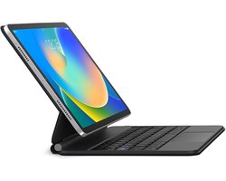 Namajunas - Tablet toetsenbord - Toetsenbordhoesgeschikt voor iPad 11 (2025) 11 inch / 10e generatie (2022) 10.9 inch - 7-kleuren achtergrondverlichting - Multi-Touch Trackpad - Pen Houder - Case - Zwart