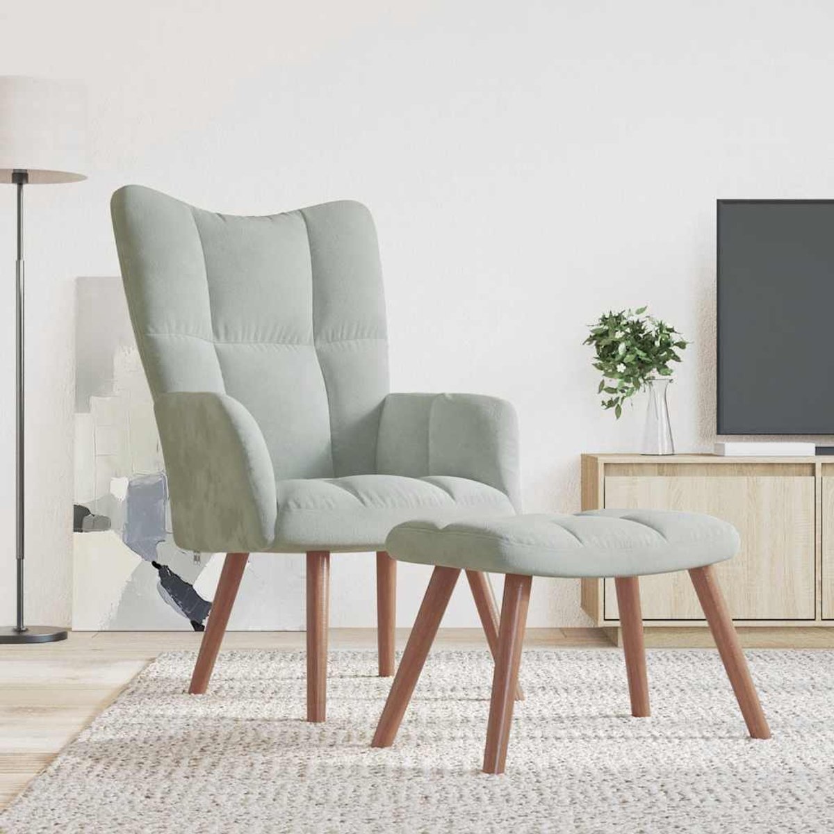 vidaXL vidaXL Relaxstoel met voetenbank - afbeelding 3