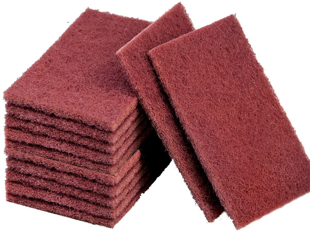 Mmgoqqt - Schuursponsje - Nylon siliciumcarbide schuursponsje - Anti-kras schoonmaakdoekje - Duurzame-stevige schuurspons - Multifunctionele schuurspons - Schraapborstel schoonmaakspons (verpakking van 1)