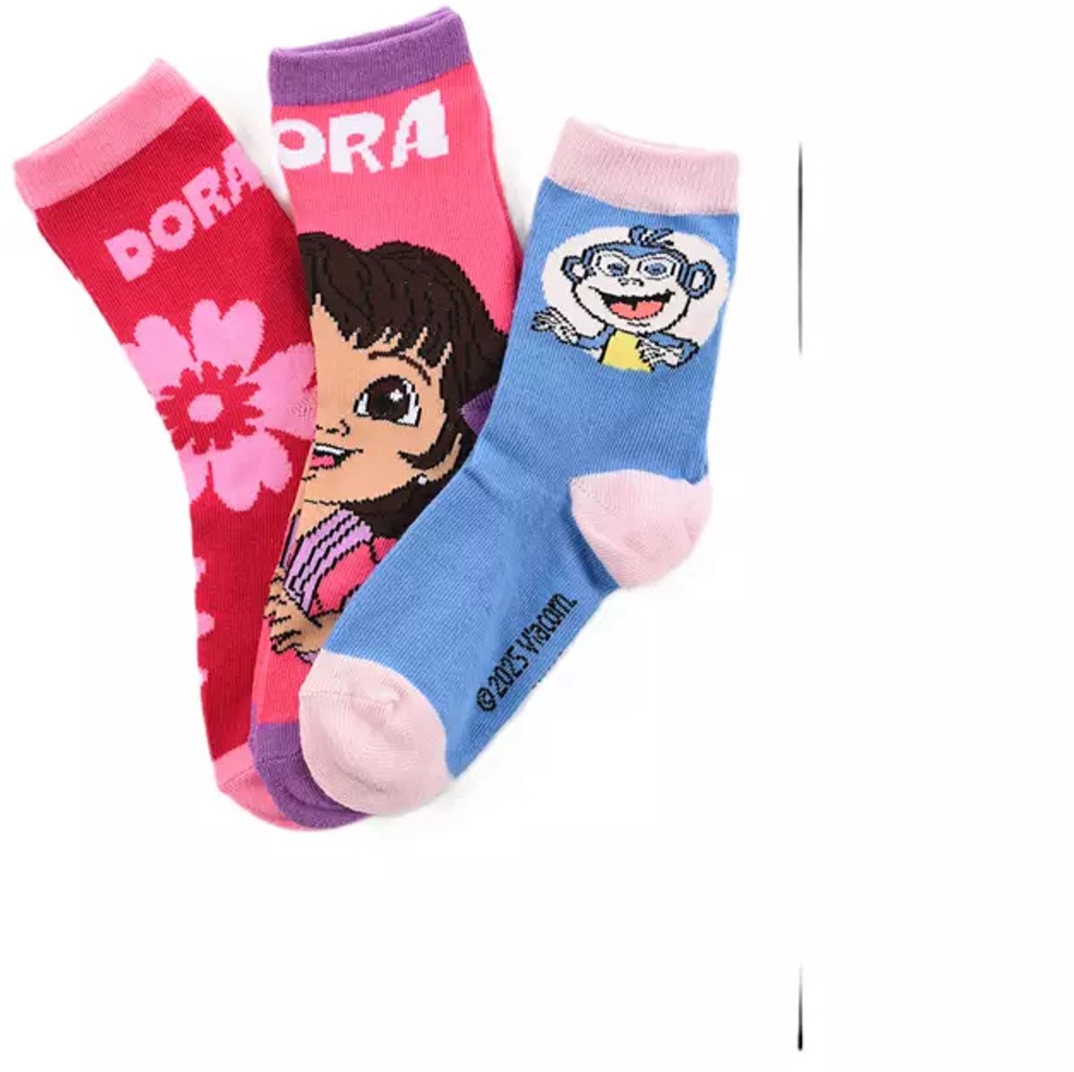 Dora the Explorer Sokken – 3 Paar – Kinder Sokken – Dora & Boots – Maat 27/30