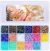 12000Stuks Strasssteentjes voor nagels, BetterJonny 4mm Strass-Steentjes om te Knutselen Nailart Strassteentjes Platte Achterkant Ronde Edelstenen Met Pincet en Stippel voor Doe-het-zelf,C