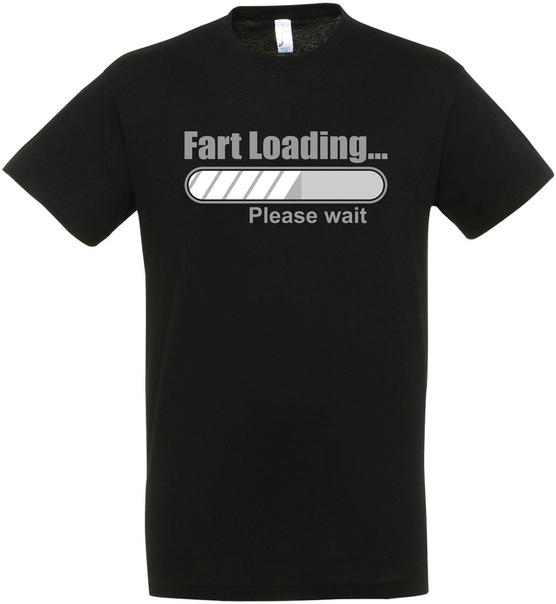 Fart Loading… Please Wait T-shirt - cadeau - Zwart - Grappige T-shirts - DrogeHumor - Maat XXL