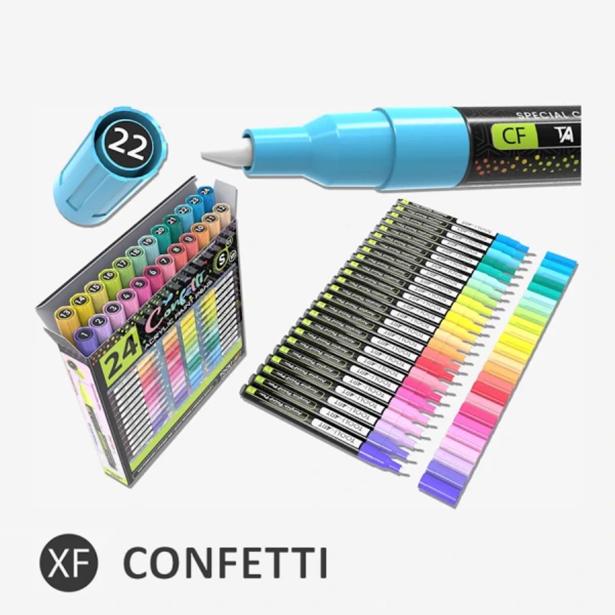 Tooli Art Marker set Confetti 0.7mm