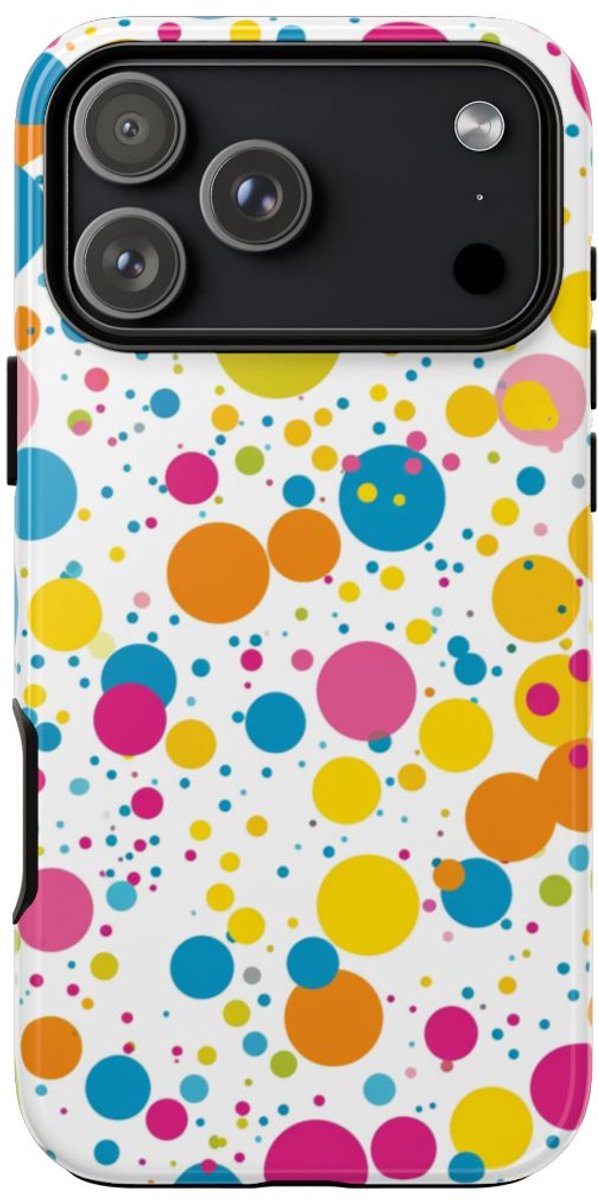 Vrolijk Gekleurde Stippen – Telefoonhoesje Geschikt voor iPhone 17 Pro Max