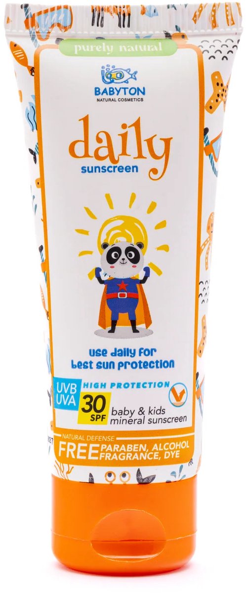 BABYTON - Zonnecrème SPF30 voor Baby en Kind - Natuurlijke zonnecrème - 100ml - Tube