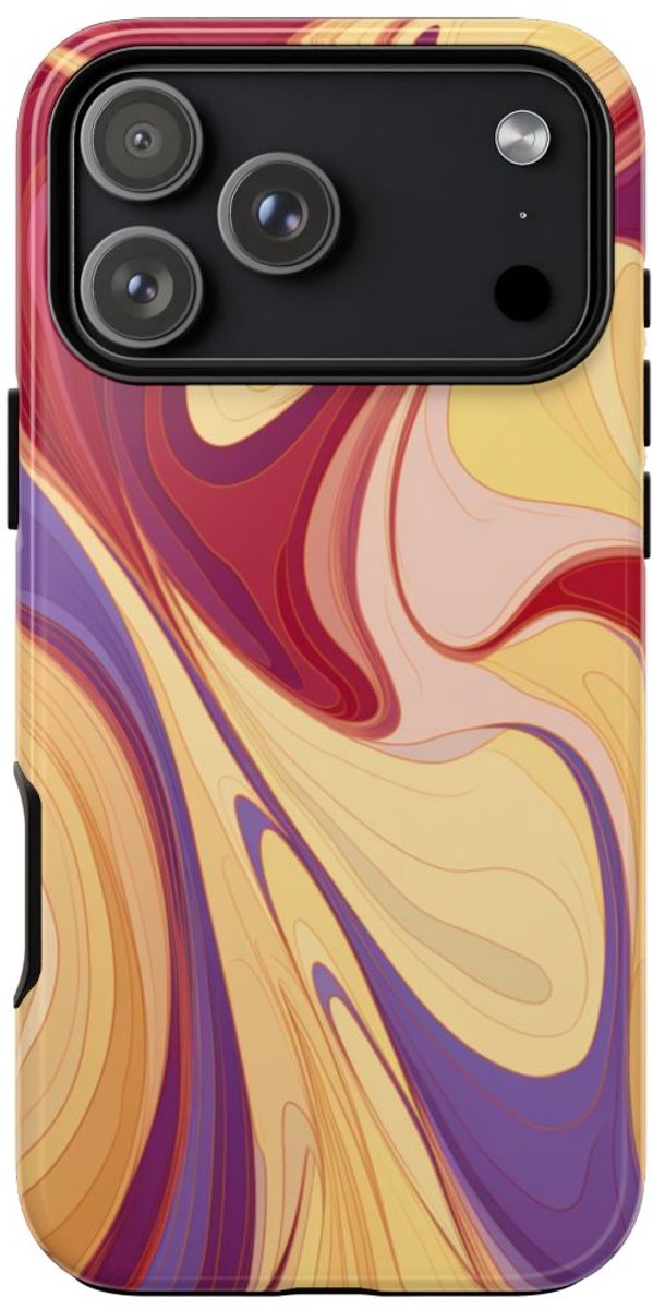 Abstracte Gedraaide Marmerlook – Telefoonhoesje Geschikt voor iPhone 17 Pro Max