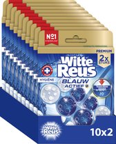Witte Reus Blauw Actief Hygiene Toiletblok 100g - WC blokjes - Voordeelverpakking - 2x10 stuks