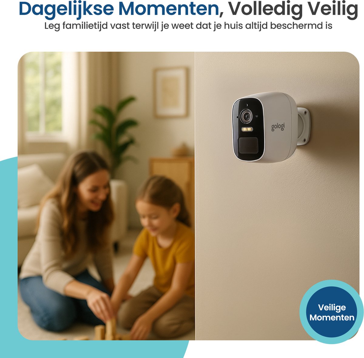 Gologi Beveiligingscamera Draadloos Buiten - 2.5K HD 4MP - afbeelding 2