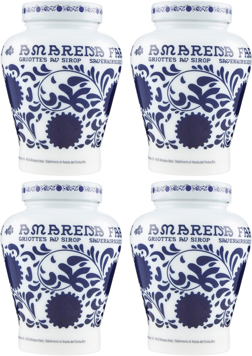 Set van 4 - Fabbri 1905 - Amarena Fabbri 600g | gedoopt in Fabbri Amarena siroop