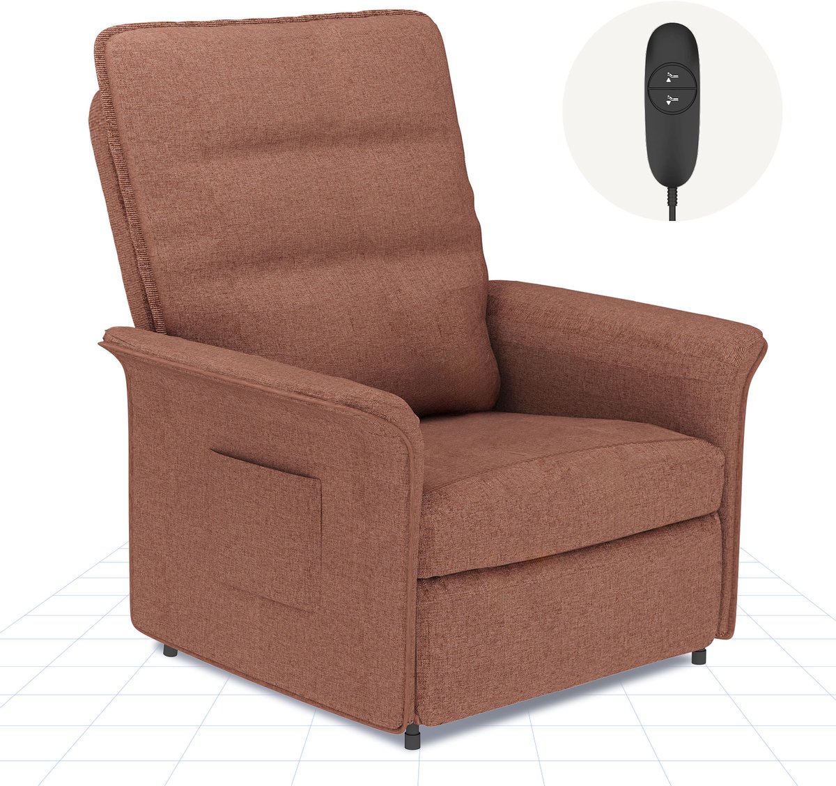 FLEXISPOT Elektrische Relaxstoel Ergonomisch Mokka