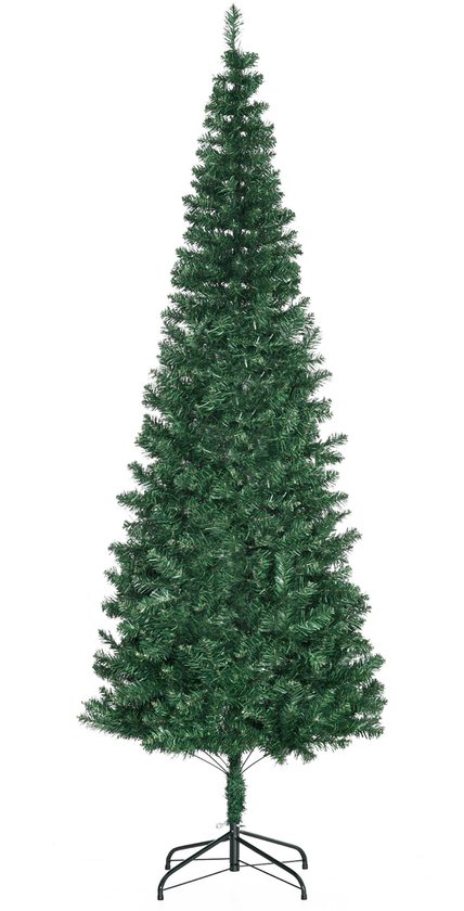 Kunstkerstboom smal met standaard 180 cm PVC