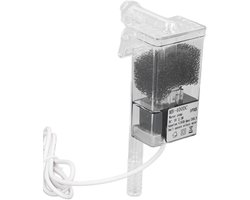 Fish Tank Filter, Silent Operation Adjustable Flow Aquarium Hang On Filter 2.5W External Hanging Filter Easy Installation Aquarium Filter for Fish Tanks under 35cm