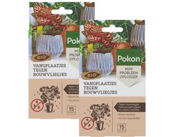 Pokon Bio Vangplaatjes tegen Rouwvliegjes, Trips, Witte Vliegen – 30 stuks – Rouwvliegjes plakstrips – Natuurlijk rouwvliegjes bestrijden voor kamerplanten