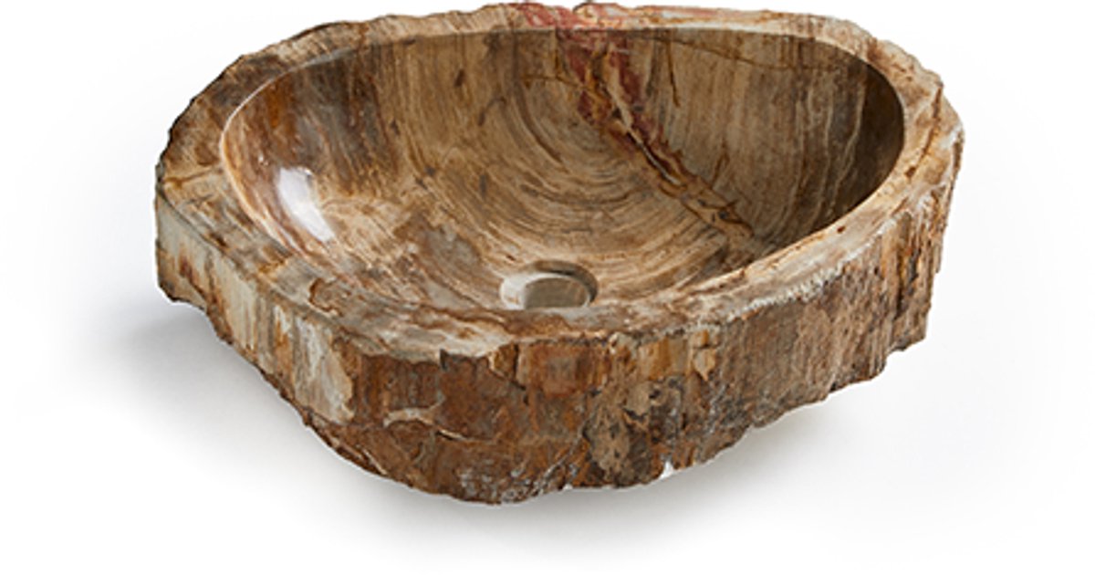 Waskom Brienza Versteend Hout 45x40x15 cm