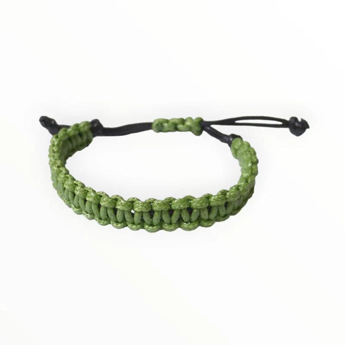 Aramat Jewels | Armbanden | Verstelbare Nylon Armband uniseks | Olijf Groen | |10mm | Kunststof | Kinderen, Volwassenen | Verkleurd niet