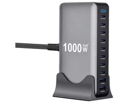 GaN4 1000W Snellader – 140W PD – USB‑C/USB‑A – Desktop Oplader – Voor Laptop & Smartphone