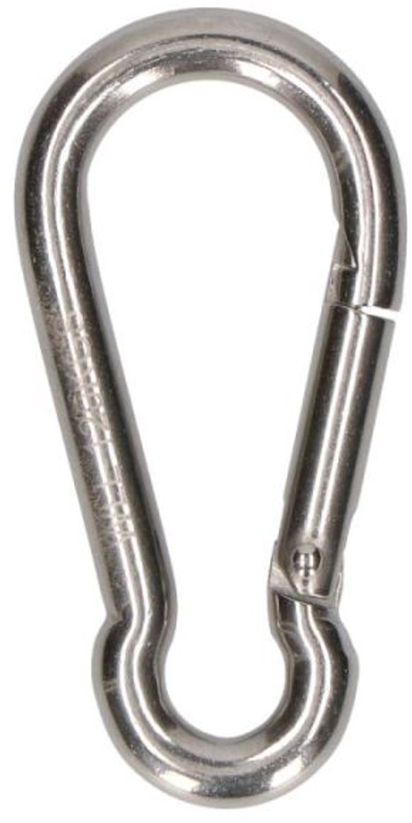 Karabijnhaak 60x6mm rvs Qlinq