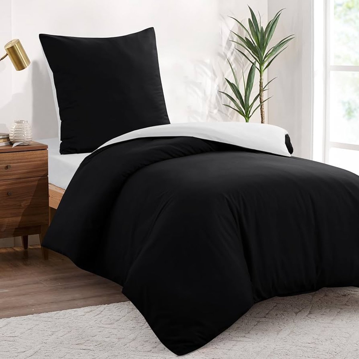 Image of 2-delige beddengoedset - geborsteld microvezel - 155 x 220 cm