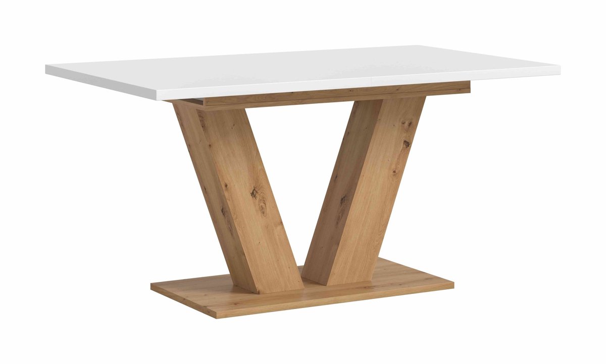 Furnilux Motion eettafel V uitschuifbaar Artisan NB wit NB - 90x150x76cm