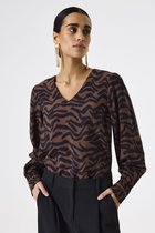Henley T-shirts met lange mouwen voor dames, slim fit, button-down