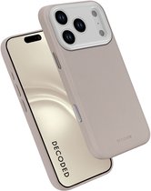 Étui en cuir DECODED pour iPhone 17 Pro Max – Fabriqué en Cuir ECCO de Premium – Compatible MagSafe – Beige argile