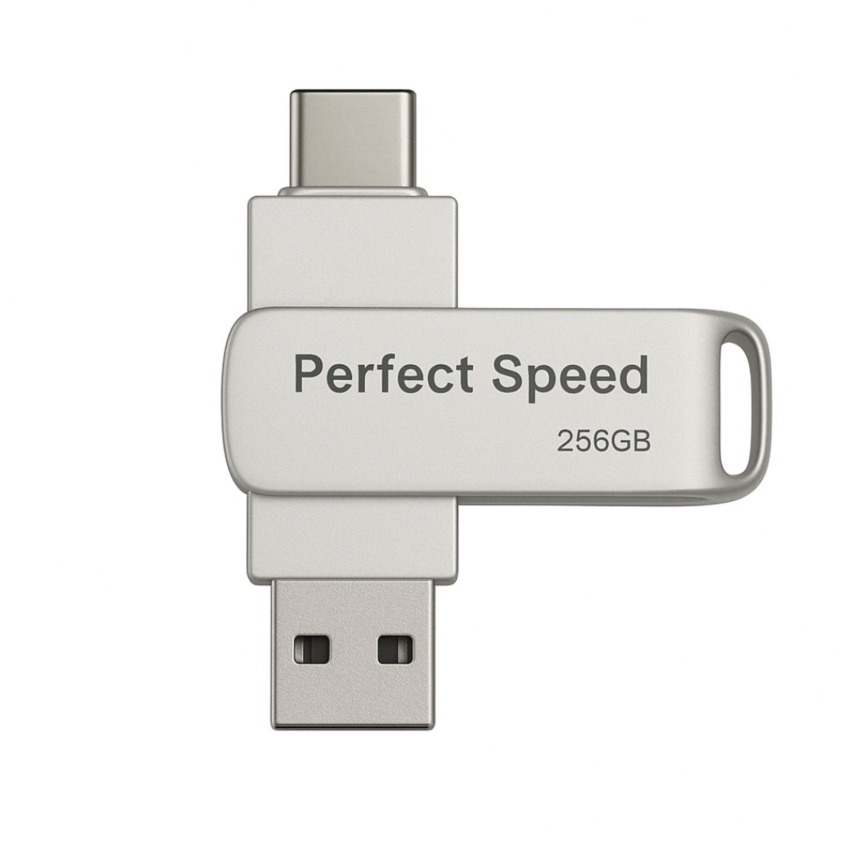 Perfect Speed Usb stick 256 GB - Usb Stick Zilver - Flash drive - USB 3.2 - USB C - Hoge snelheid - 3 jaar garantie