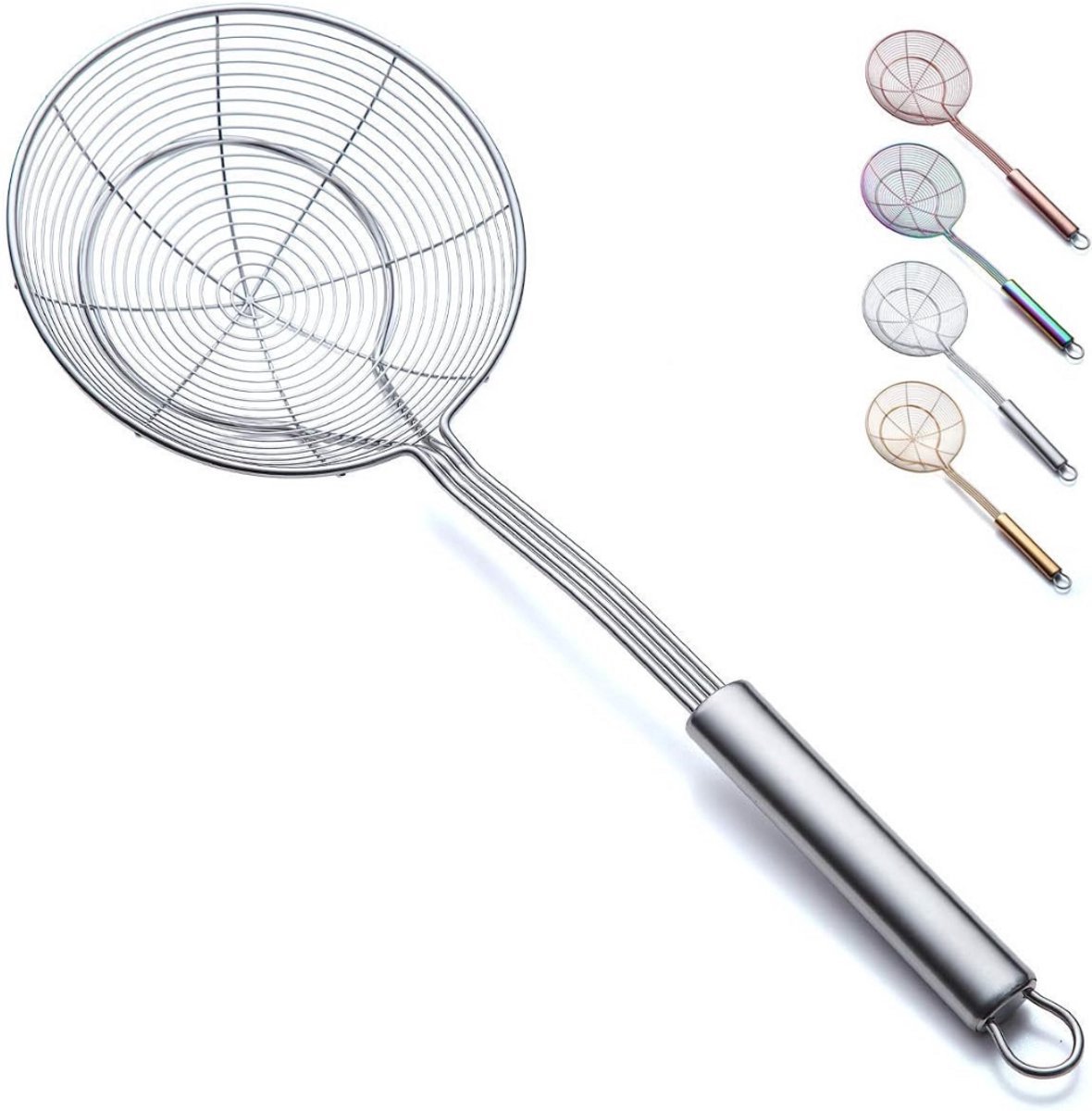 Thuys – Frituurschep – Schuimspaan – Frietschep – 38cm x 14cm x 5cm – Zilver