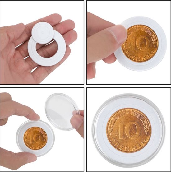 SAFE Houten munten doosje geschikt voor meerdere munten met een doorsnede van max. 45 mm - Safe Nederland
