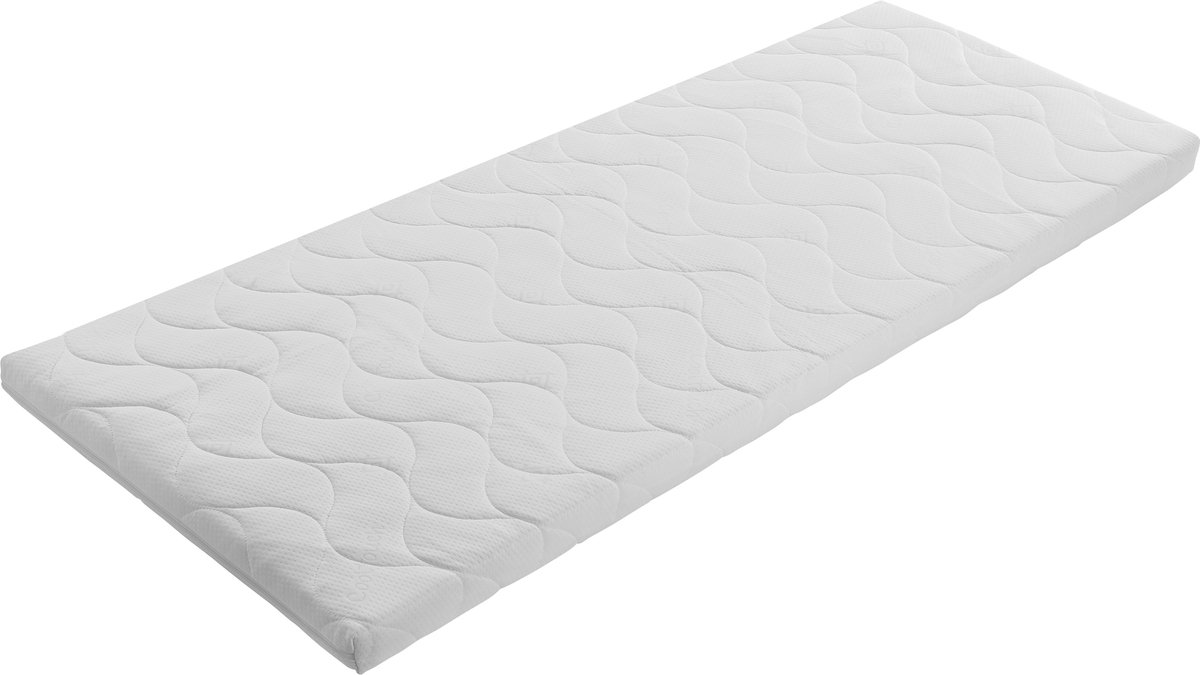 Sunny Foam Matras 90 x 200 - 7 cm dik - Kindermatras - 5 cm SG30 polyether foam - Afneembare tijk wasbaar - Max 85 kg - Matras voor kinderbedden - Ook als topper Wit