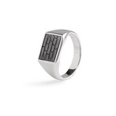 PRINS. Zegelring - PR0005-G-18 - Sterling Zilver - Maat 18
