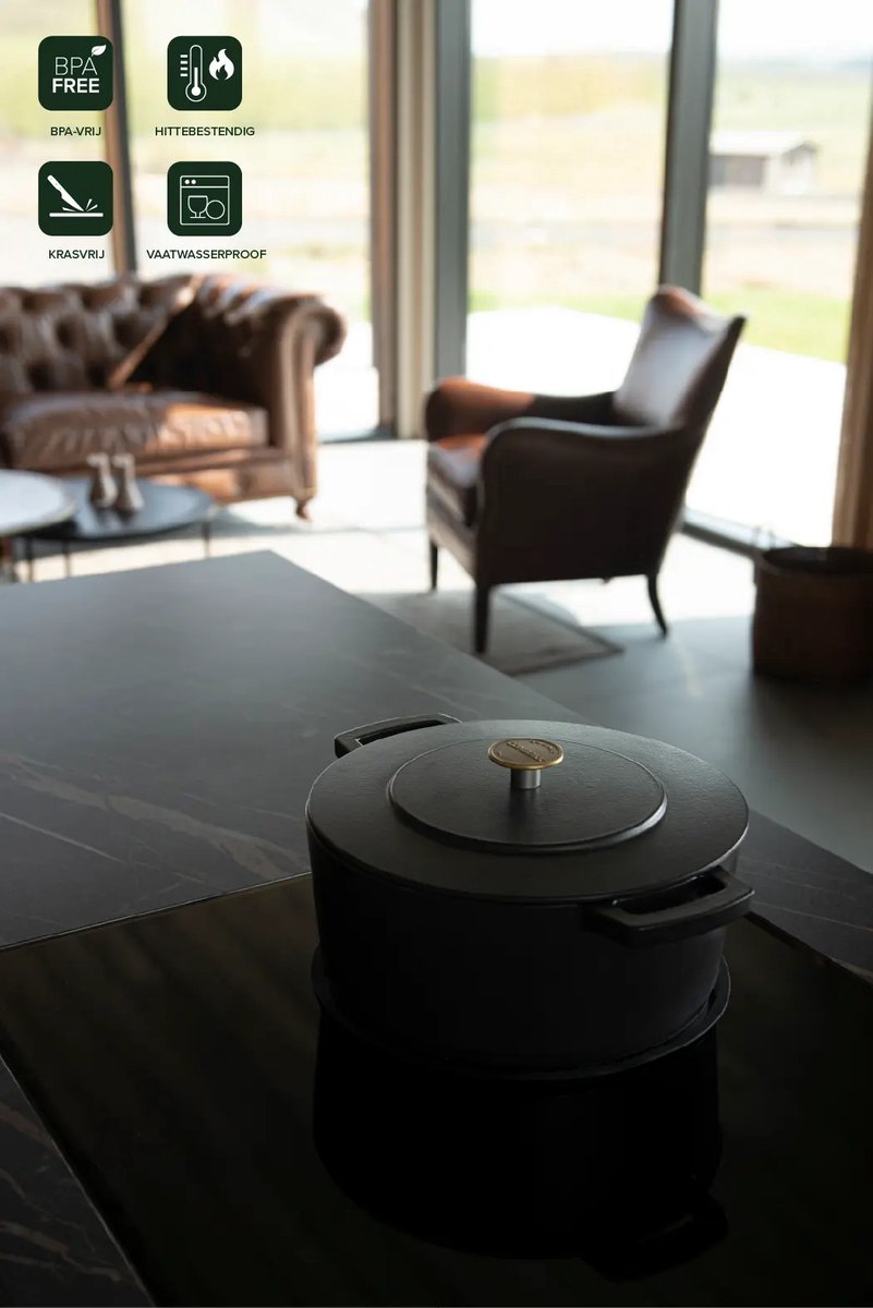 Combekk Inductie Beschermer Set 3st. - 100% BPA-vrij silicone - Inductie Matjes Rond - Panbeschermers - Onderzetters Pannen - Inductie afdekplaat - Set 3 stuks