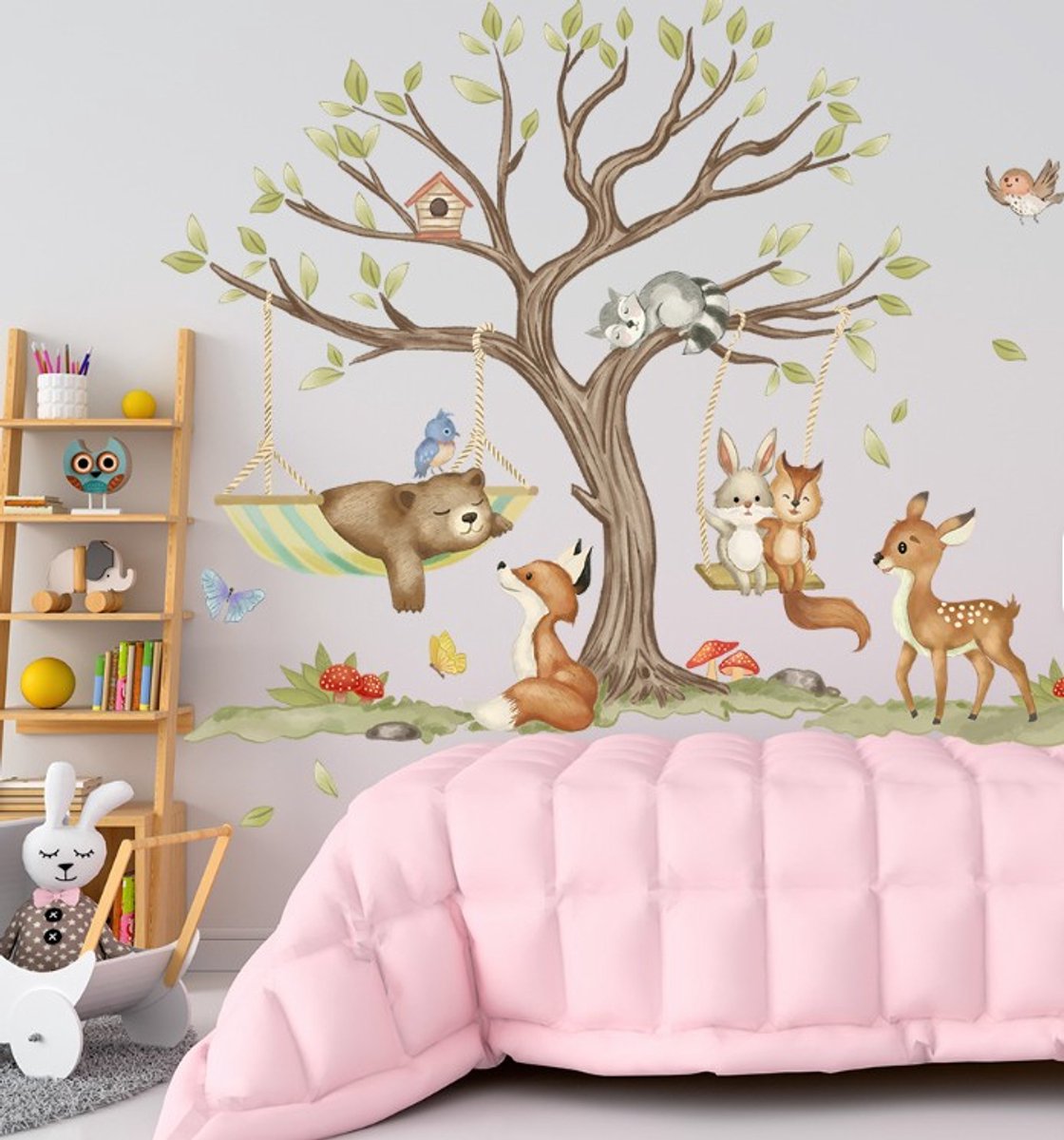 O.T.Trends muursticker dieren in het bos