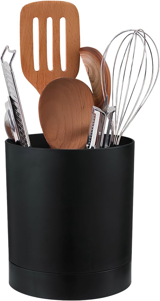 Ruimtebesparende Keukenorganizer met Draaibare Accessoirehouder - Antislip Bestekmand