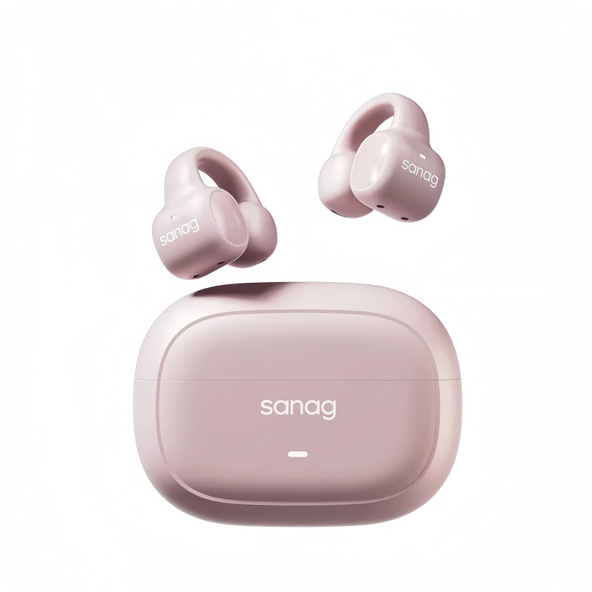 Sanag S3S – Open-Ear Bone Conduction Koptelefoon – Bluetooth 5.3 –Ai headset Sport Oorclip – 56u Lange Batterijduur – Waterdicht – Roze