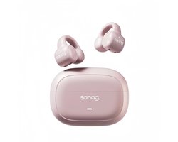Sanag S3S – Open-Ear Bone Conduction Koptelefoon – Bluetooth 5.3 –Ai headset Sport Oorclip – 56u Lange Batterijduur – Waterdicht – Roze