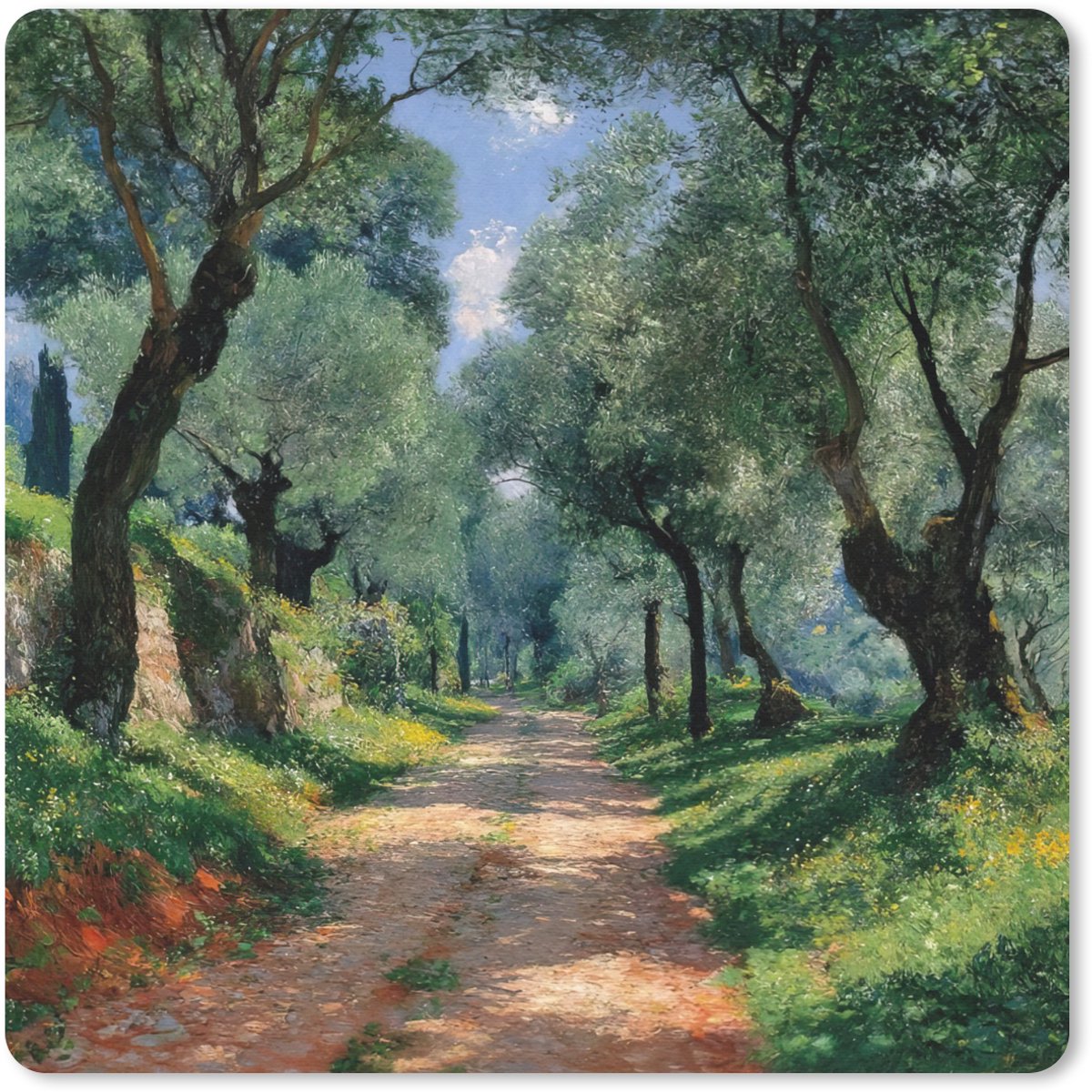 Muismat 30x30 cm - Mousepad Pad - Bomen - Schaduw - Muismatten