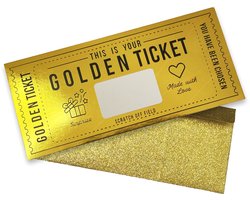 Giftmas Golden Ticket – Kraskaart Pakket – 6 Kaarten + 6 Gouden Enveloppen + Stickers – Personaliseerbaar Cadeau voor Feestdagen, Cadeaubonnen & Speciale Gelegenheden