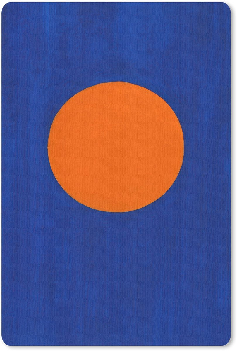 Muismat 18x27 cm - Mousepad Vorm - Rond - Minimalistisch - Blauw - Muismatten