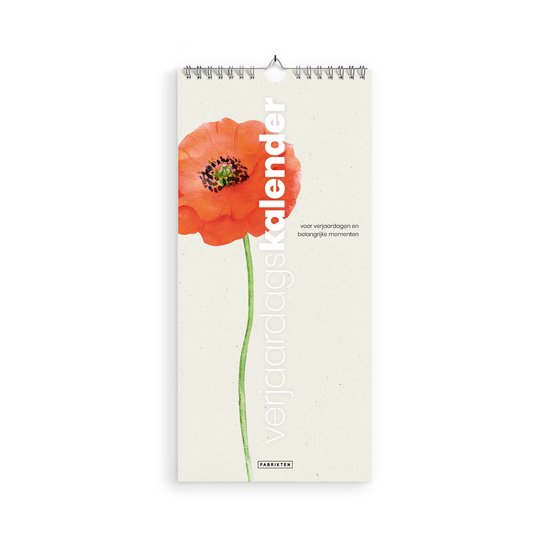 Calendrier d'anniversaire Fabrikten Poppy - 14 x 29,7 cm