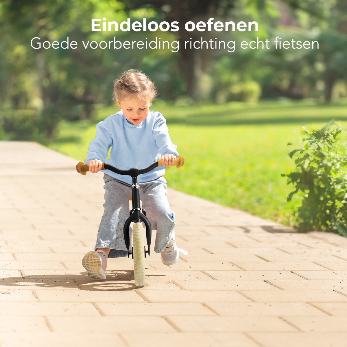 LifeGoods Loopfiets - Speelgoed 2 jaar en ouder - Jongens en Meisjes - Balance Bike - Loopfietsje - Zwart — afbeelding 3
